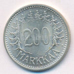 Finnország 1956H 200M Ag T:2,2- Finland 1956H 200 Markaa Ag C:XF,VF Krause KM#42