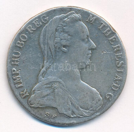 Ausztria 1780SF Tallér Ag 'Mária Terézia' utánveret T:3 fülnyom Austria 1780SF Thaler Ag 'Maria Theresia' restrike C:F ear mark Krause KM#T1