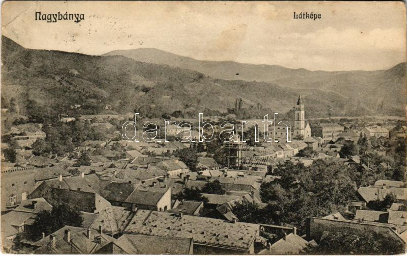 1912 Nagybánya, Baia Mare; látkép. Kovács Endre kiadása / general view (EK)