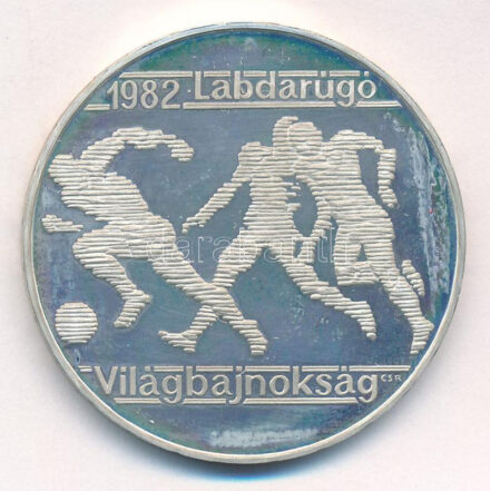 1981. 500Ft Ag 'Labdarúgó Világbajnokság 1982' T:1,1- patina, ujjlenyomat Adamo EM64