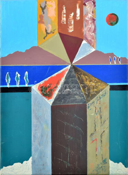 Jelzés nélkül: Globe. Akril, vászon, 55x40 cm