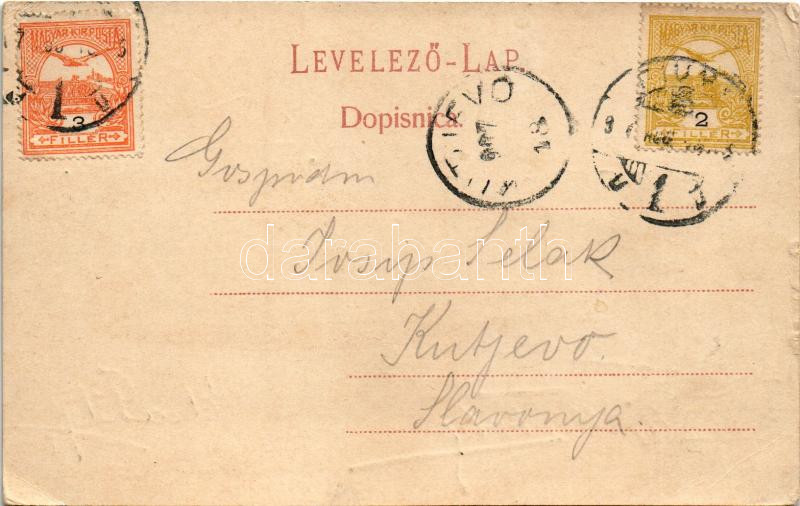 1907 Crikvenica, Cirkvenica; kikötő / port (EB) - Image 2