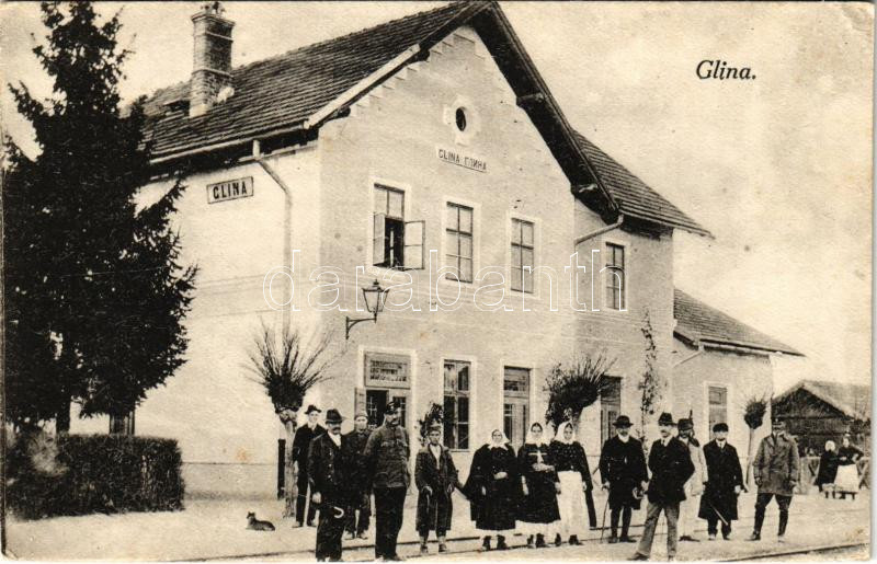 Glina, Bahnhof / vasútállomás / railway station (EK)