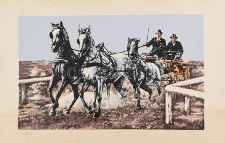 Dátu Viktor (1932-): Vizesárok. Szitanyomat, papír, jelzett. Számozott (61/100). Lap széle kissé foltos. 24×29,5 cm