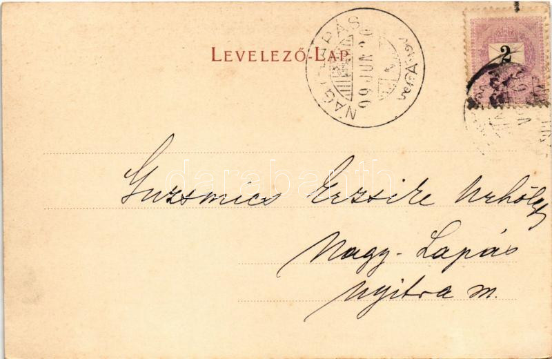 1899 (Vorläufer) Pozsony, Pressburg, Bratislava; Színház tér. Schmidt Edgar kiadása / Theaterplatz / Theatre Square - Image 2