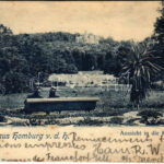1899 (Vorläufer) Homburg, Aussicht in die Kuranlagen / spa (fl)