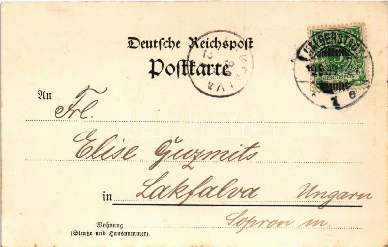 1899 (Vorläufer) Halberstadt, Fischmarkt u. Martinikirche / market square, shops, church (EK) - Image 2