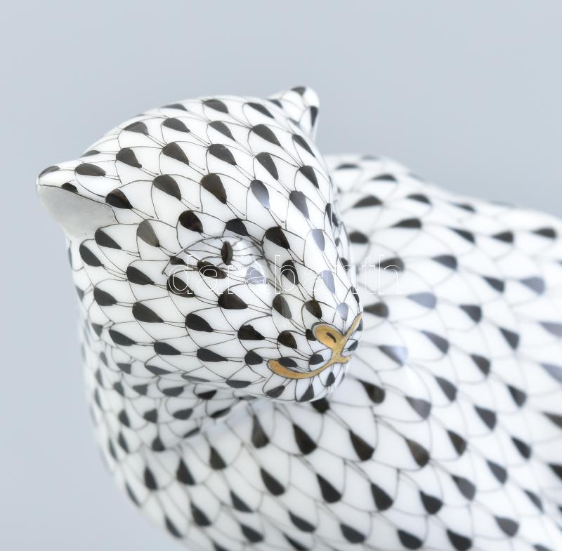 Herendi Vieux mintás Gerpárd, Első kiadás R!, hálós és 24K arany festés, méret L (16cm x 13cm x 7cm), hibátlan állapot. Jelzett. - Image 2