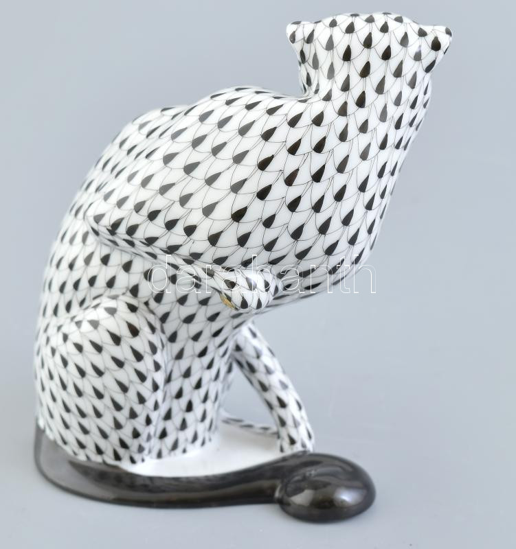 Herendi Vieux mintás Gerpárd, Első kiadás R!, hálós és 24K arany festés, méret L (16cm x 13cm x 7cm), hibátlan állapot. Jelzett. - Image 3