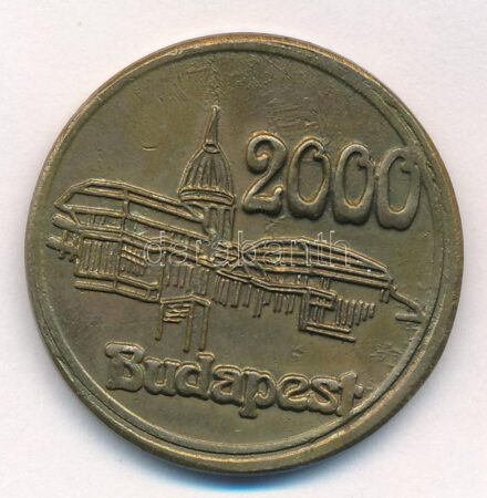 2000. 'Budapest 2000 / Kovácstalálkozó' vert bronz emlékérem (35mm) T:I- patina
