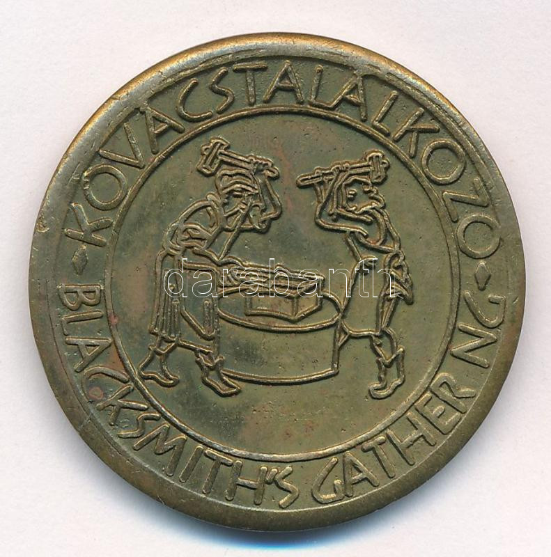 2000. 'Budapest 2000 / Kovácstalálkozó' vert bronz emlékérem (35mm) T:I- patina - Image 2