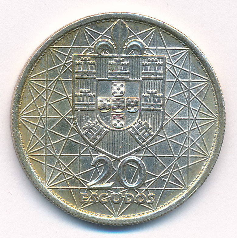 Portugália 1966. 20E Ag 'A Salazar-híd megnyitása' T:1- patina, kis ph Portugal 1966. 20 Escudos Ag 'Opening of Salazar Bridge' C:AU patina, small edge error Krause KM#592 - Image 2