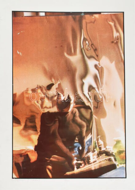 Pásztor Gábor (1933-2012): Műterem I., 1981. Szitanyomat, papír. Jelzett. Számozott: 7/50. Lap széle kissé sérült és hullámos. 59x40 cm.