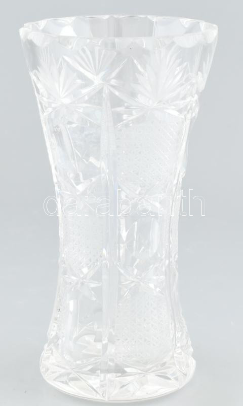 Kristály váza, hibátlan, m: 20 cm