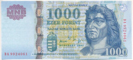 2005. 1000Ft 'DA 9924061' T:I,I- Adamo F55F