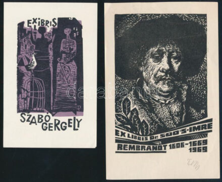 Diskay Lenke (1924-1980), Fery Antal: 2 db ex libris