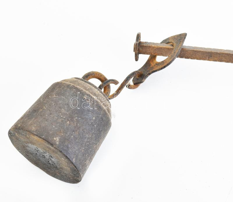 Régi kézi mérleg, kopott, h: 62 cm - Image 2