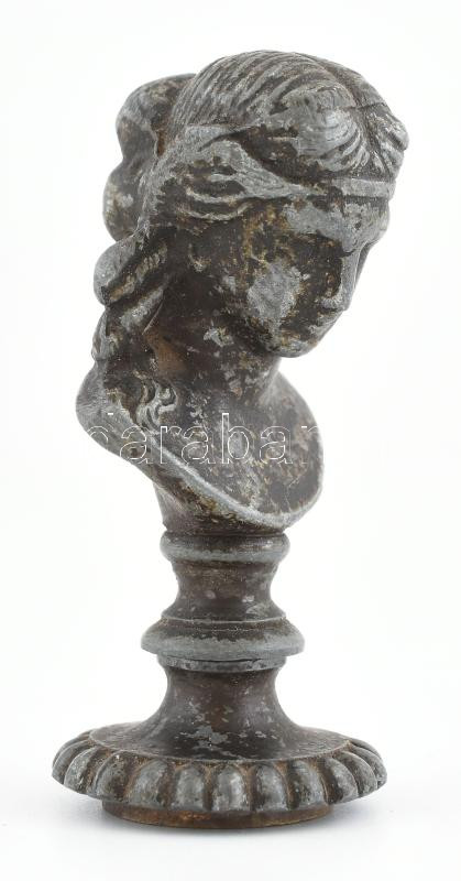Figurális pecsétnyomó, vésett, fém, m: 6,5 cm - Image 2
