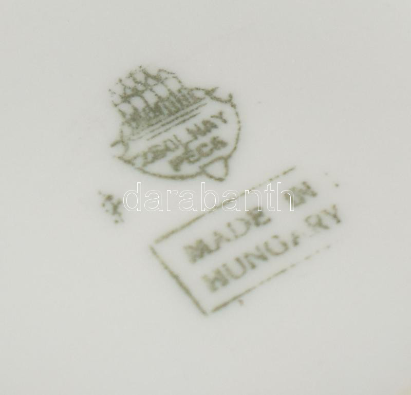 Zsolnay váza, jelzett, kopott, repedt m: 14 cm - Image 2