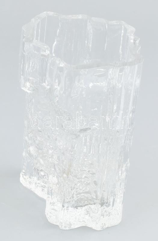 TW üveg váza formába öntött, tetején minimális lepattanás 17 cm