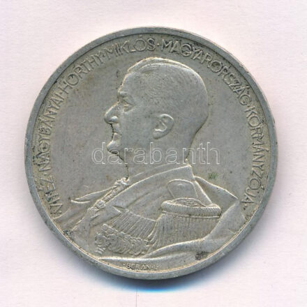 1939. 5P Ag 'Horthy balra' T:1-,2 patina, ph. Adamo P8.2