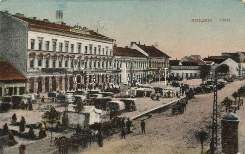Szolnok, Fő tér, piac (EB)