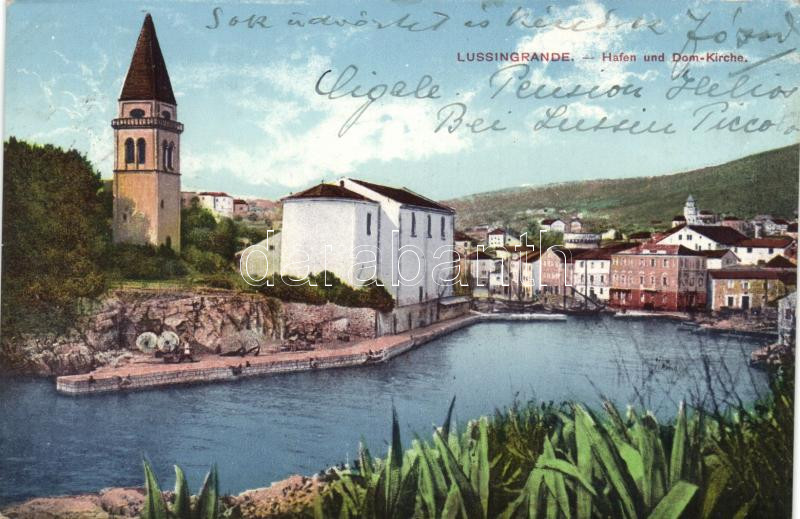 Veli Losinj, Lussingrande; Hafen, Dom-Kirche / church