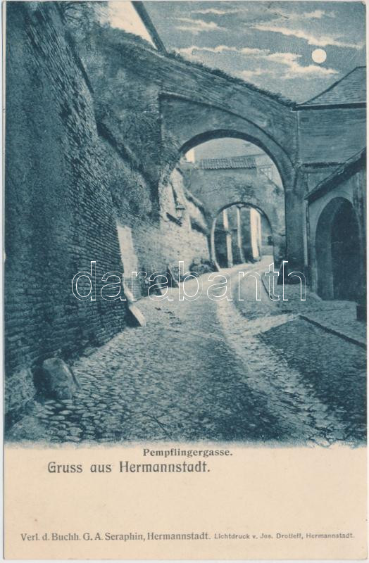 Nagyszeben, Hermannstadt; Pempflingergasse / street