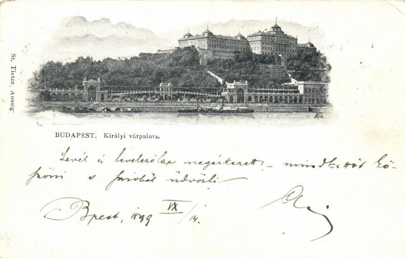 1899 Budapest I. Várpalota, gőzhajó (EK)