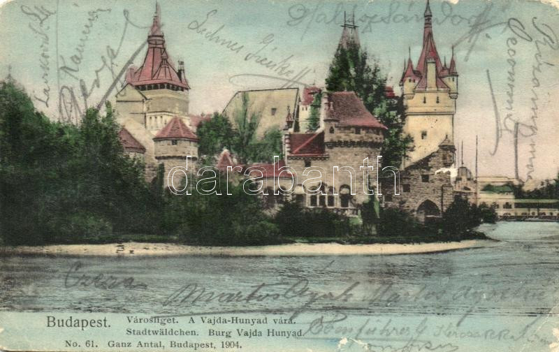 Budapest XIV. Városliget, Vajdahunyad vára, Ganz Antal No. 61. (EK)