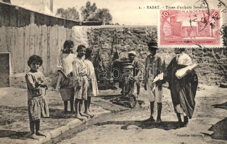 Rabat, Types d'enfants Israelites / jewish children, Judaica