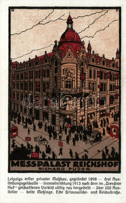 Leipzig, Messpalast Reichshof; Verlag von Richard Pudor, Künstlerische Messpostkarte No. 3