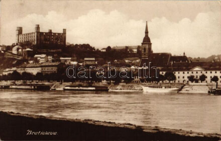 Pozsony, Pressburg, Bratislava; vár, templom / castle, church