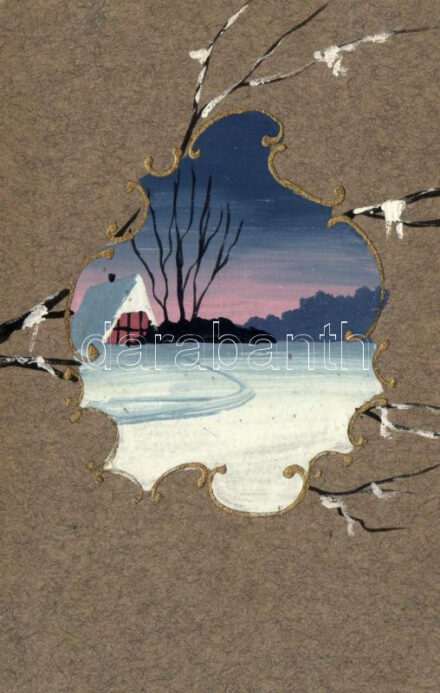 Handgemalte J.F.H. Postkarten / Hand-painted Art Nouveau art postcard