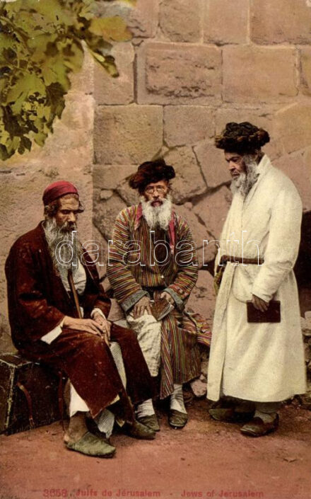 Juifs de Jérusalem / Jews of Jerusalem, Judaica (worn edges)
