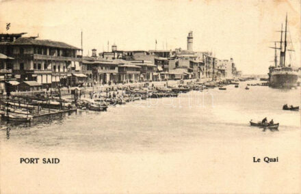 Port Said, quay, steamship
