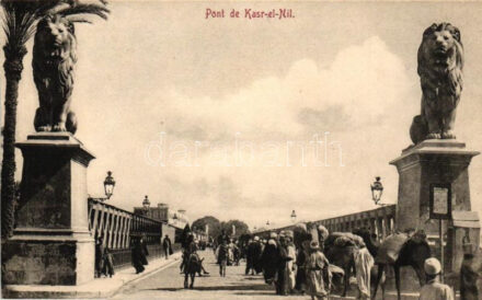 Cairo, Pont de Kasr-el-Nil / Qasr al-Nil Bridge (cut)