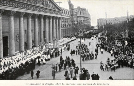 1916 Buenos Aires, National Eucharistic Congress, the beginning of the parade