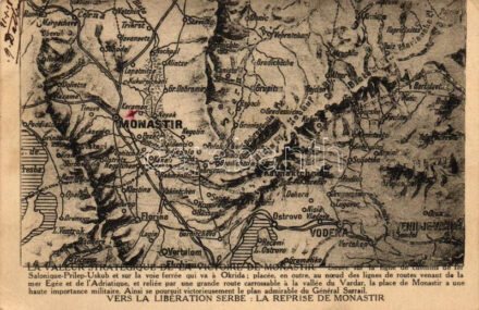 Map of the Serbian liberation; The resumption of Monastir (EK)