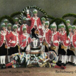 Schäfflertanz München 1914, Reifschwung-Gruppe / Barrel makers dance group (EK)