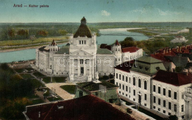 Arad, Kultúrpalota / culture palace (vágott / cut)