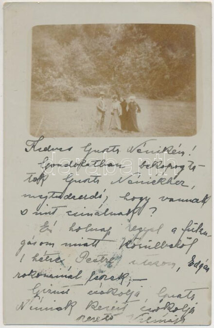 1903 Ismeretlen kirándulóhely Kassa környékén, csoportkép / unkown hiking location, hikers, photo (EK)