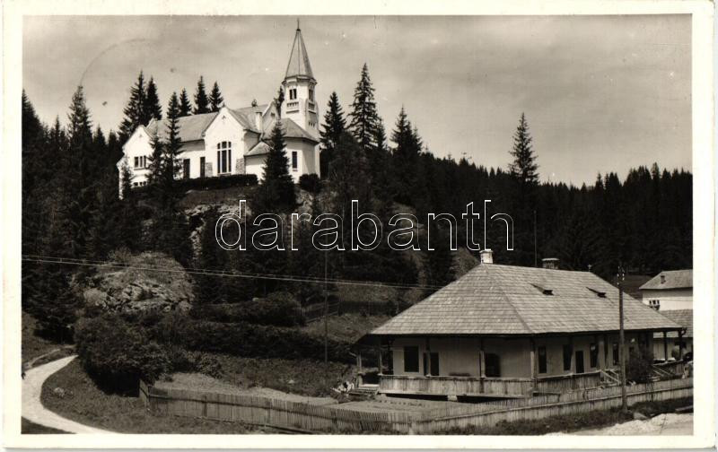 Borszék-fürdő, Borsec; Római katolikus templom, plébánia lak / Roman Catholic church, parish