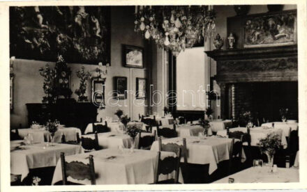 Radvány, Kastély szálló télen, belső, étterem