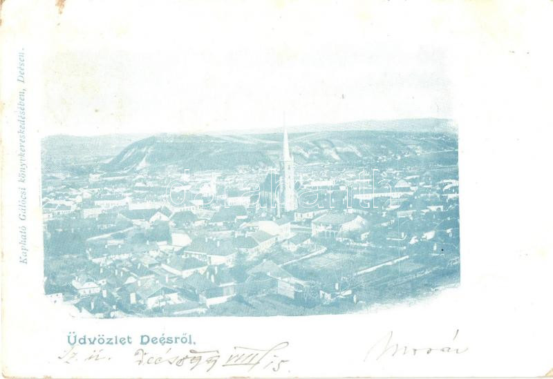 1899 Dés, Deés, Dej; kapható Galócsi könyvkereskedésében (kis szakadás / small tear)
