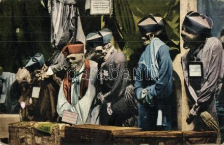 Palermo, Le catacombe dei capuccini / catacombs, interior, skeletons (fl)