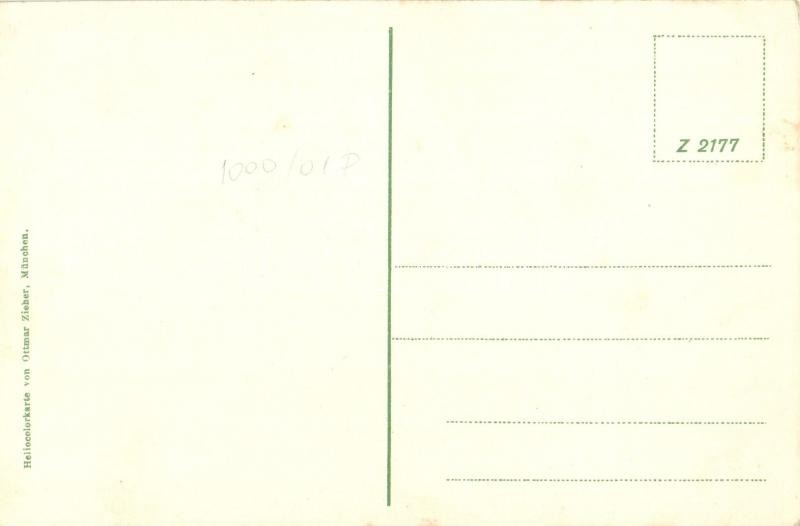 Humorous hiking art postcard. Heliocolorkarte von Ottmar Zieher s: Kneip - Image 2