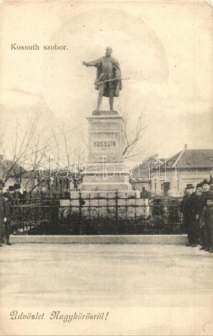 Nagykőrös, Kossuth szobor, Ottinger Kálmán üzlete