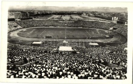 Budapest XIV. Népstadion, Képzőművészeti Alap kiadóvállalat, '1955 Húsvéti torna' So. Stp.