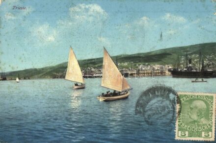 Trieste, sailing ships, TCV card (EK)
